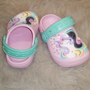 Unicorn Glitter Crocs